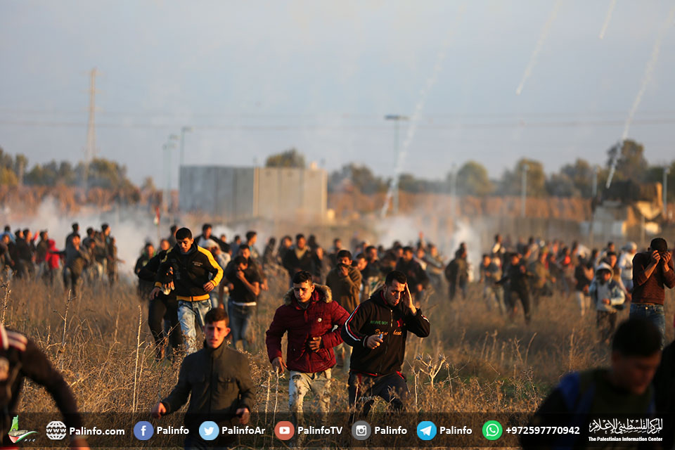 غزہ میں ’یوم الغضب‘ کے موقع پر فلسطینیوں اوراسرائیلی فوج میں تصادم