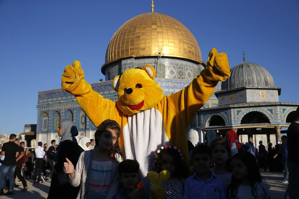 مسجد اقصیٰ میں نماز عید الفطرکے مناظر