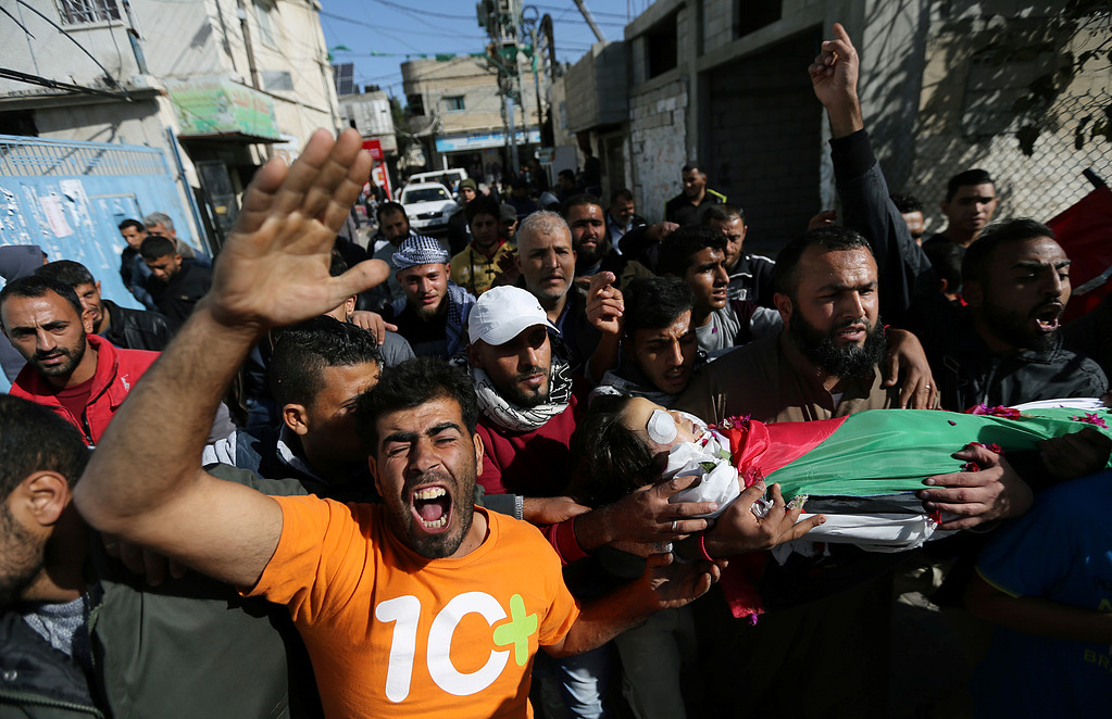 شہید فلسطینی  احمد یاسر ابو عابد کا آخری دیدار