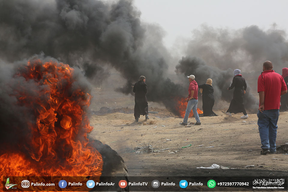غزہ کی مشرقی سرحد پر فلسطینیوں کی حق واپسی ریلیاں