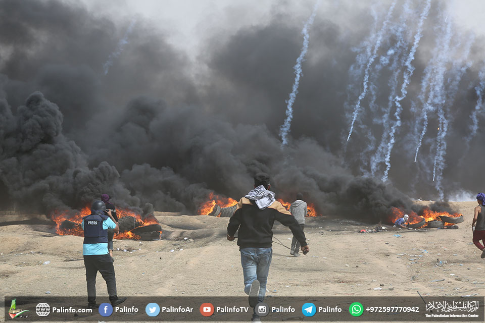 غزہ کی مشرقی سرحد پر فلسطینیوں کی حق واپسی ریلیاں