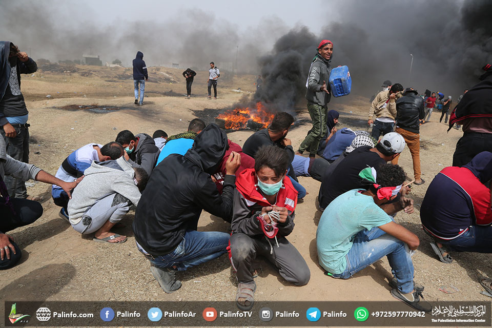 غزہ کی مشرقی سرحد پر فلسطینیوں کی حق واپسی ریلیاں