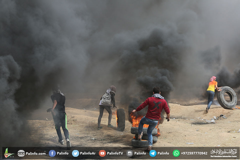 غزہ کی مشرقی سرحد پر فلسطینیوں کی حق واپسی ریلیاں