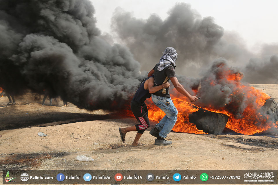 غزہ کی مشرقی سرحد پر فلسطینیوں کی حق واپسی ریلیاں
