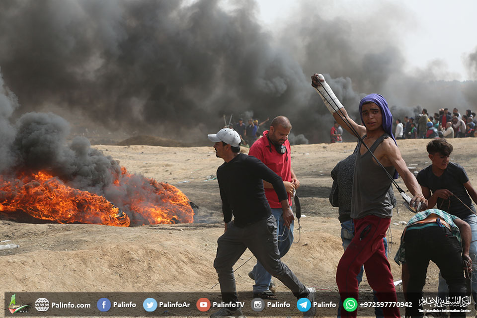 غزہ کی مشرقی سرحد پر فلسطینیوں کی حق واپسی ریلیاں