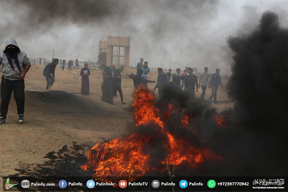 غزہ کی مشرقی سرحد پر فلسطینیوں کی حق واپسی ریلیاں