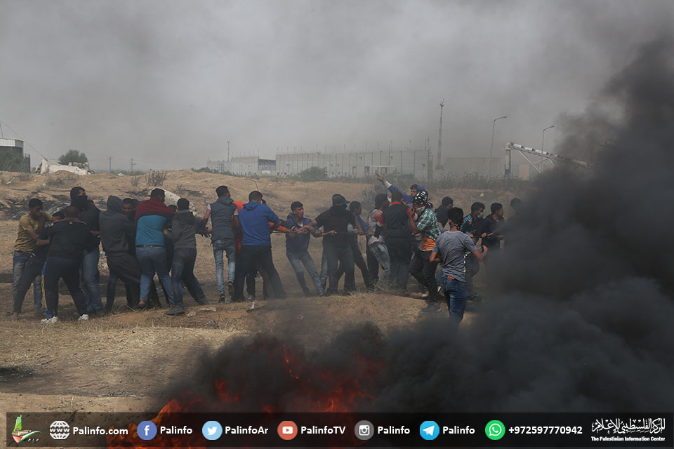 غزہ کی مشرقی سرحد پر فلسطینیوں کی حق واپسی ریلیاں
