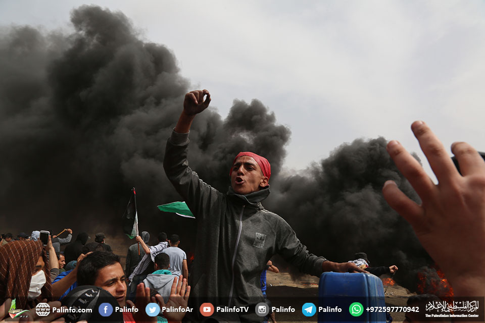غزہ کی مشرقی سرحد پر فلسطینیوں کی حق واپسی ریلیاں