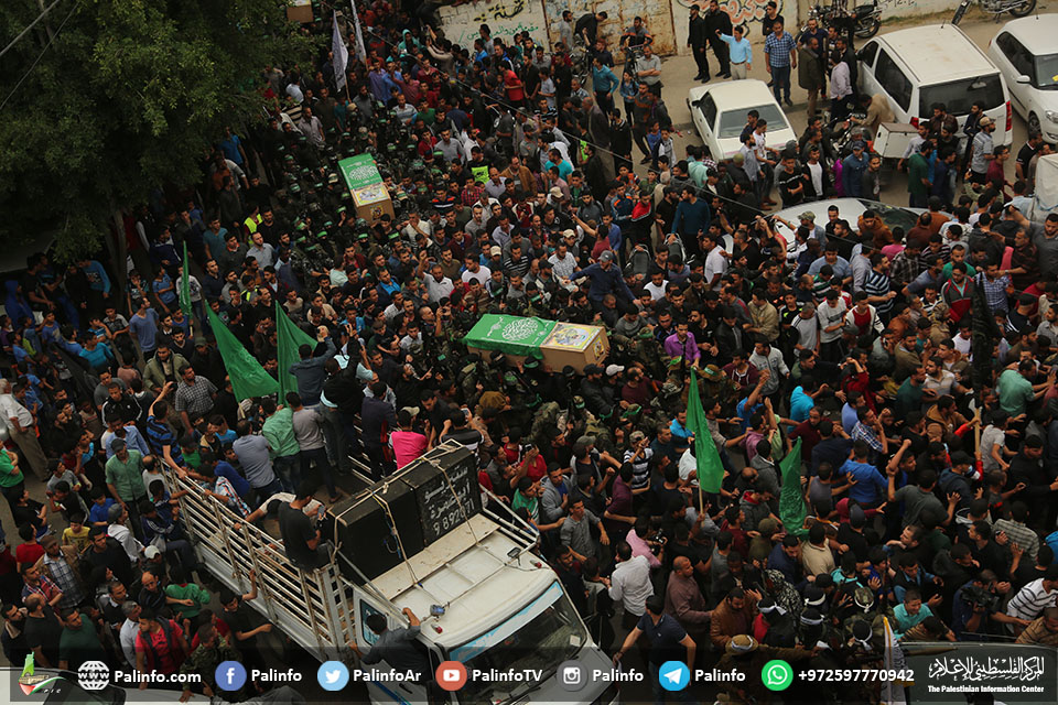 القسام بریگیڈز کے شہداء کے جنازے کی تصاویر