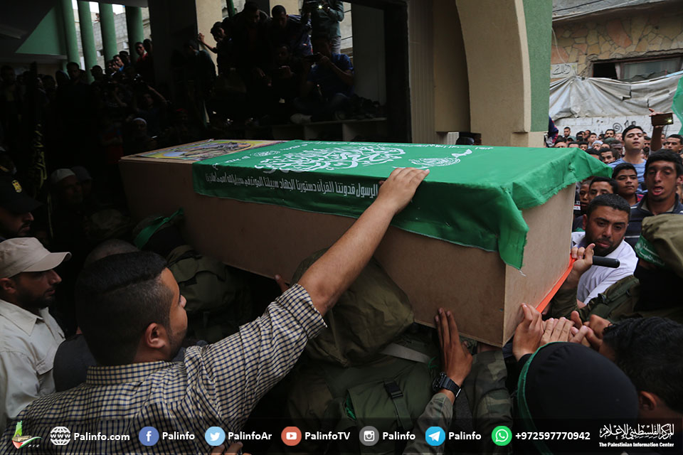 القسام بریگیڈز کے شہداء کے جنازے کی تصاویر
