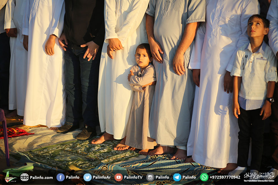 مشرقی خان یونس میں نماز عید کا اہتمام