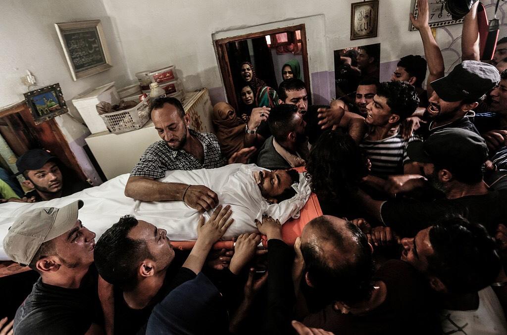 شہید ابو خضرہ کا تدفین سے قبل آخری دیدار
