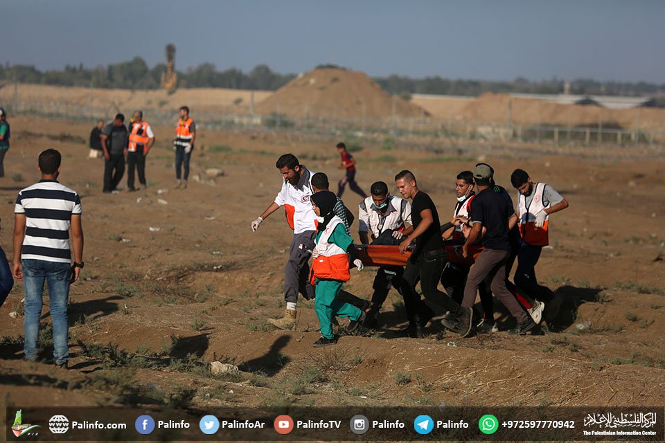 غزہ میں جمعہ کے روز فلسطینیوں کے احتجاج کے مناظر