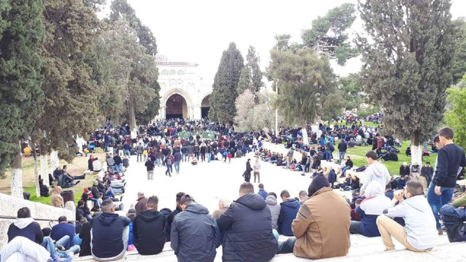 مسجد اقصیٰ میں‌نماز جمعہ کے روح پرور مناظر