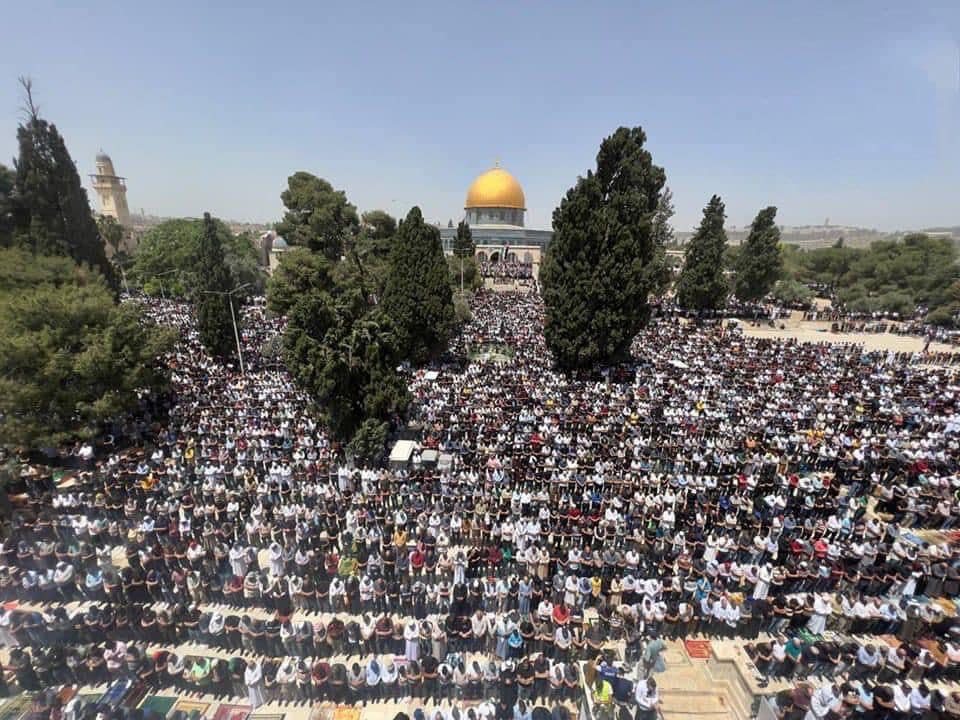 مسجد اقصی میں جمعۃ الوداع کے مناظر